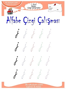 Çocuklar İçin Sesler Çizgi Çalışmaları Çalışma Sayfaları 